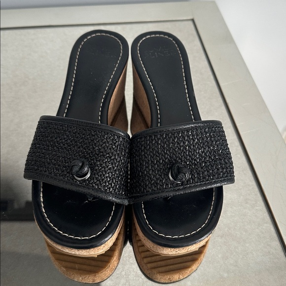 Black Woven Slide Sandals - Picture 3 of 3